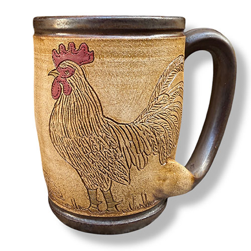 Eugene Etched Rooster/Chicken Mug DP4985